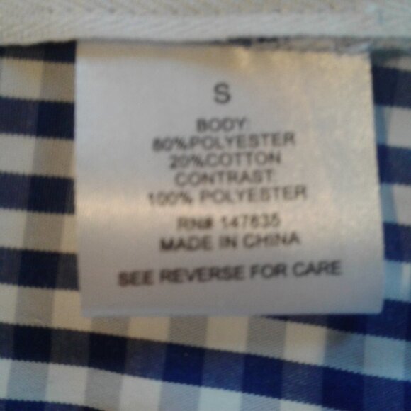 Free Generation Blue & White Gingham Print Top with Ruffle Tie Sleeves - Picture 8 of 8